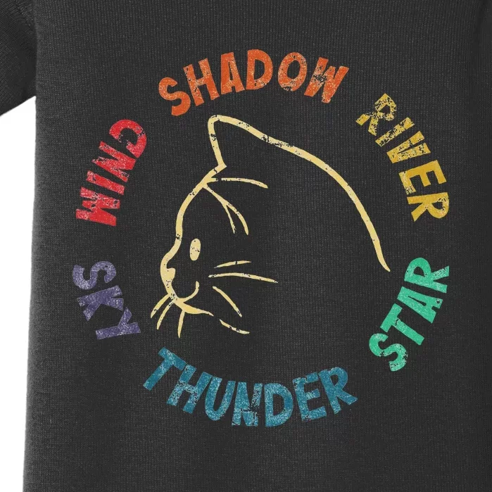 Wind Shadow River Star Thunder Sky Cat Feline Baby Bodysuit