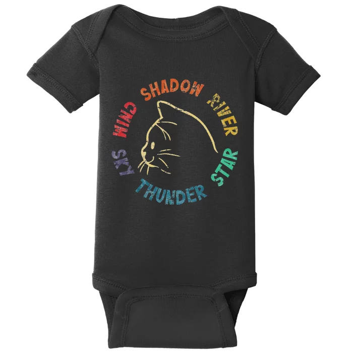 Wind Shadow River Star Thunder Sky Cat Feline Baby Bodysuit