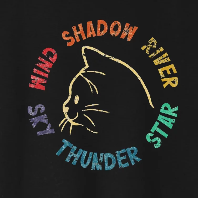 Wind Shadow River Star Thunder Sky Cat Feline Women's Crop Top Tee