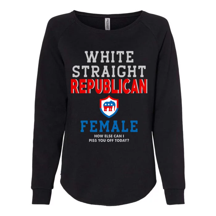 White Straight Republican Female Womens California Wash Sweatshirt