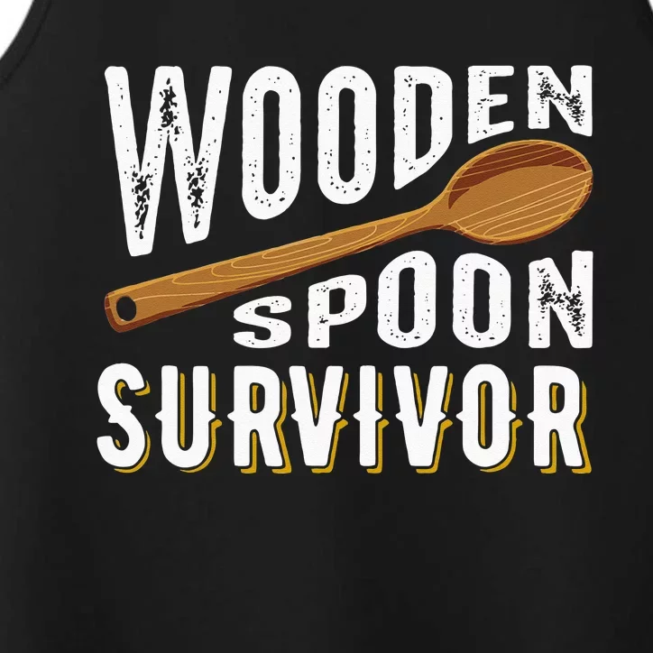 Wooden Spoon Survivor Champion Funny Gift Performance Tank