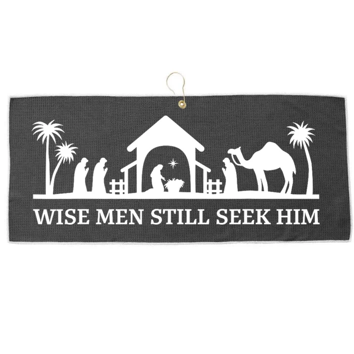 Wise Still Seek Him Christian Christmas Jesus Design Large Microfiber Waffle Golf Towel