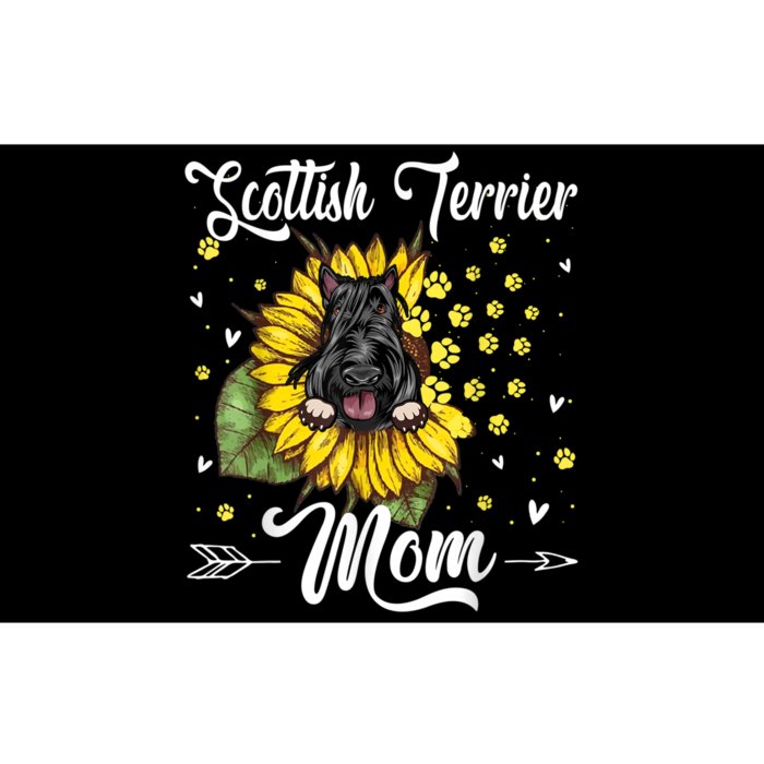 Womens Sunflower Scottish Terrier Mom Dog Lover Gift Bumper Sticker