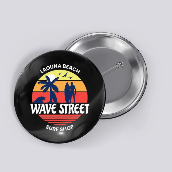 Wave Street Surf Shop Sunrise Logo Button