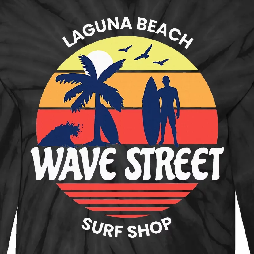 Wave Street Surf Shop Sunrise Logo Tie-Dye Long Sleeve Shirt