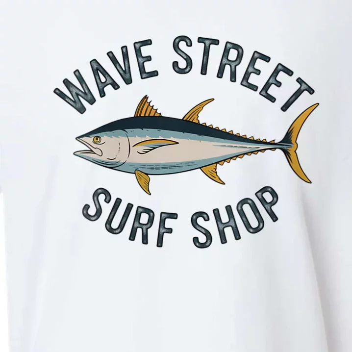 Wave Street Surf Shop Yellow Fin Tuna Graphic Fishing Sueded Cloud Jersey T-Shirt