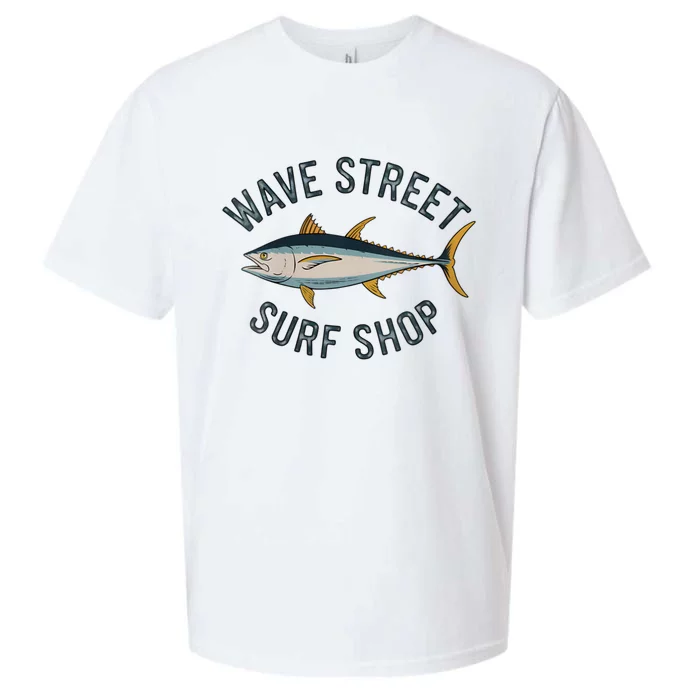 Wave Street Surf Shop Yellow Fin Tuna Graphic Fishing Sueded Cloud Jersey T-Shirt