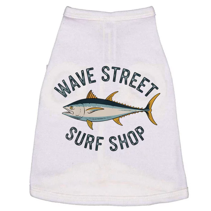 Wave Street Surf Shop Yellow Fin Tuna Graphic Fishing Doggie Tank