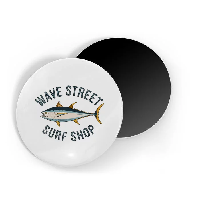 Wave Street Surf Shop Yellow Fin Tuna Graphic Fishing Magnet