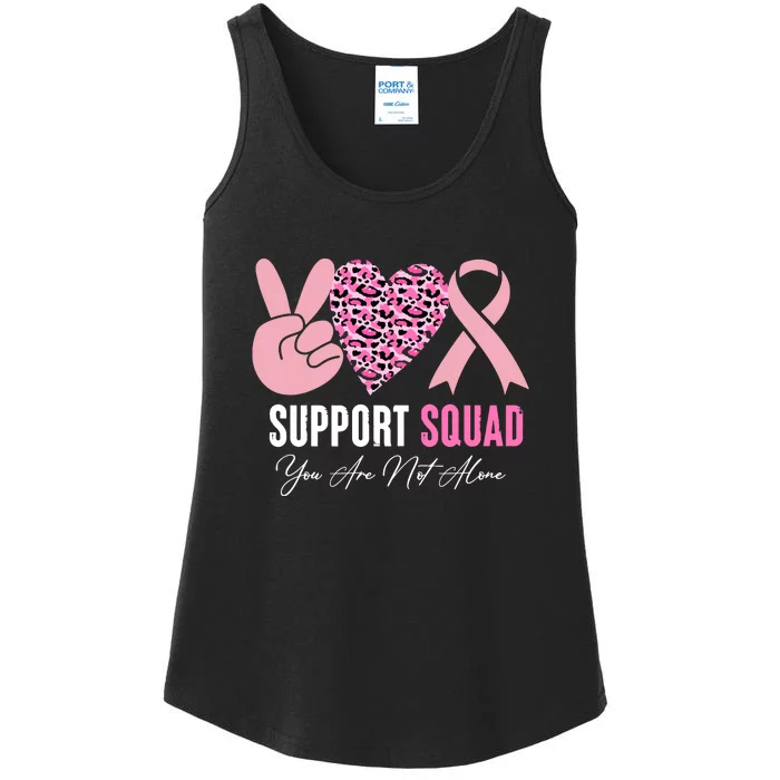 Warrior Support Squad You Are Not Alone Breast Cancer Awareness Ladies Essential Tank