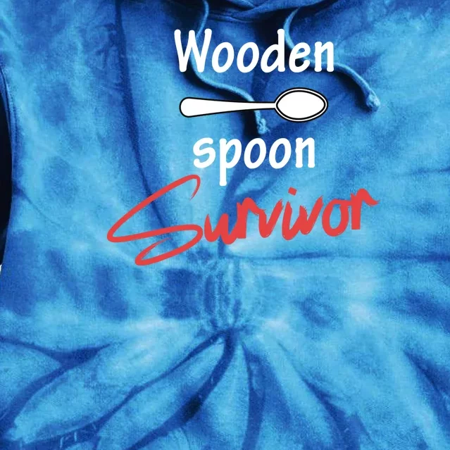 Wooden Spoon Survivor Adult Humor Tie Dye Hoodie