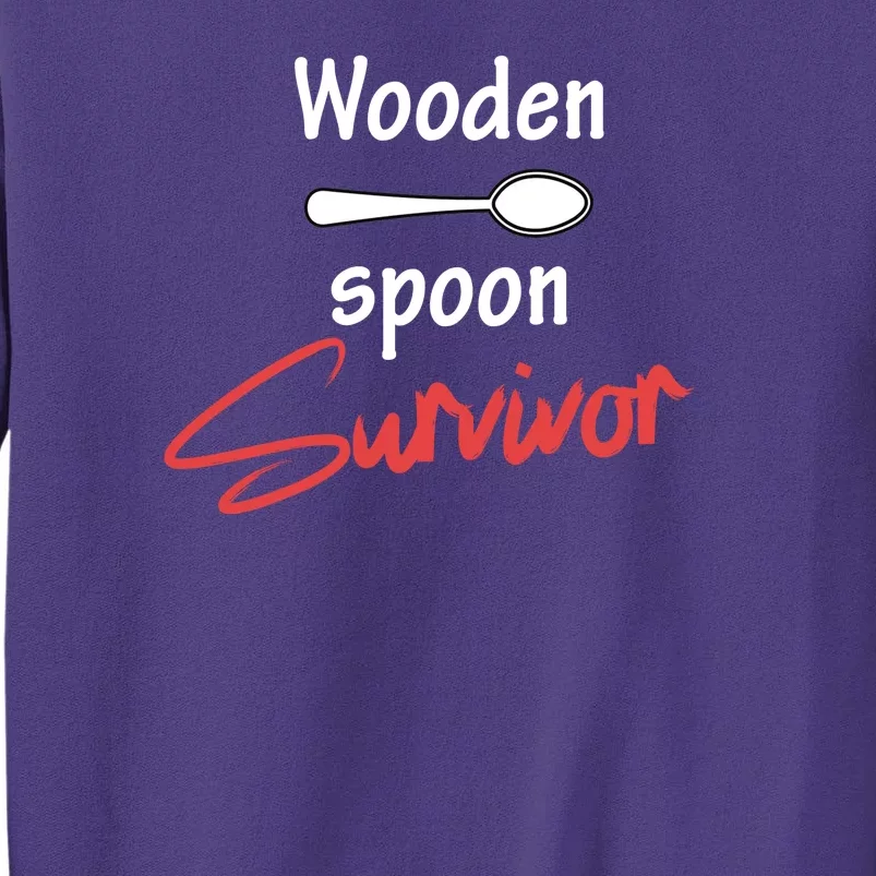 Wooden Spoon Survivor Adult Humor Sweatshirt