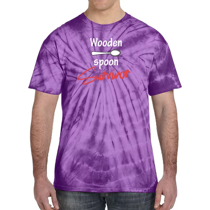 Wooden Spoon Survivor Adult Humor Tie-Dye T-Shirt