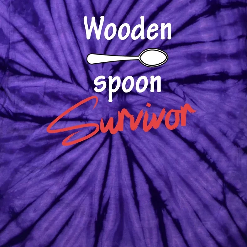 Wooden Spoon Survivor Adult Humor Tie-Dye T-Shirt