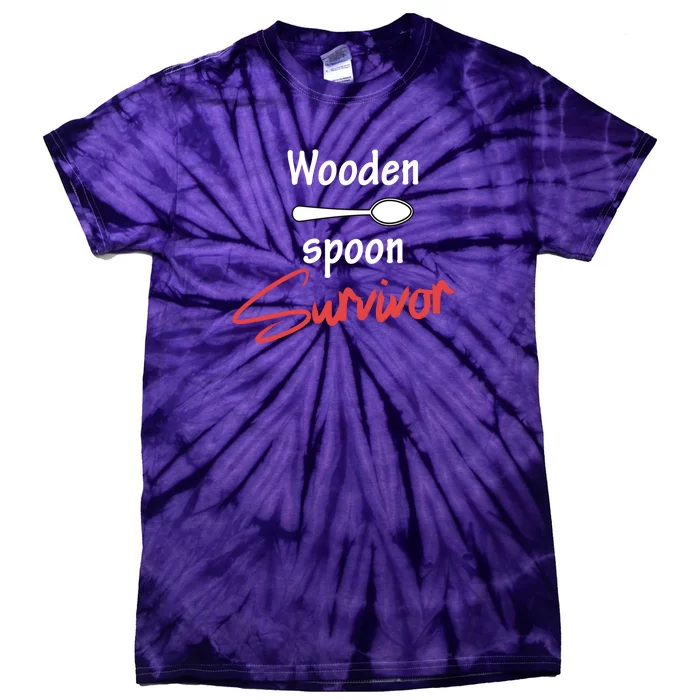 Wooden Spoon Survivor Adult Humor Tie-Dye T-Shirt