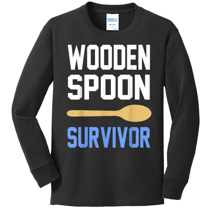 Wooden Spoon Survivor I Survived Wooden Spoon Vintage Kids Long Sleeve Shirt