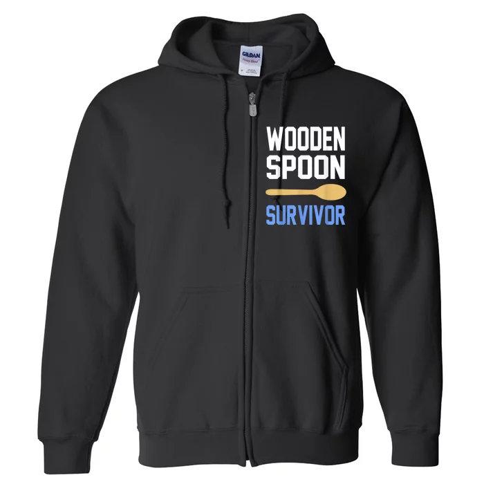 Wooden Spoon Survivor I Survived Wooden Spoon Vintage Full Zip Hoodie