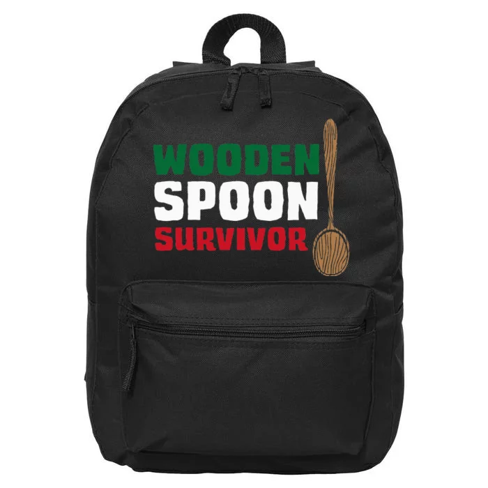 Wooden Spoon Survivor Italian Flag 16 in Basic Backpack