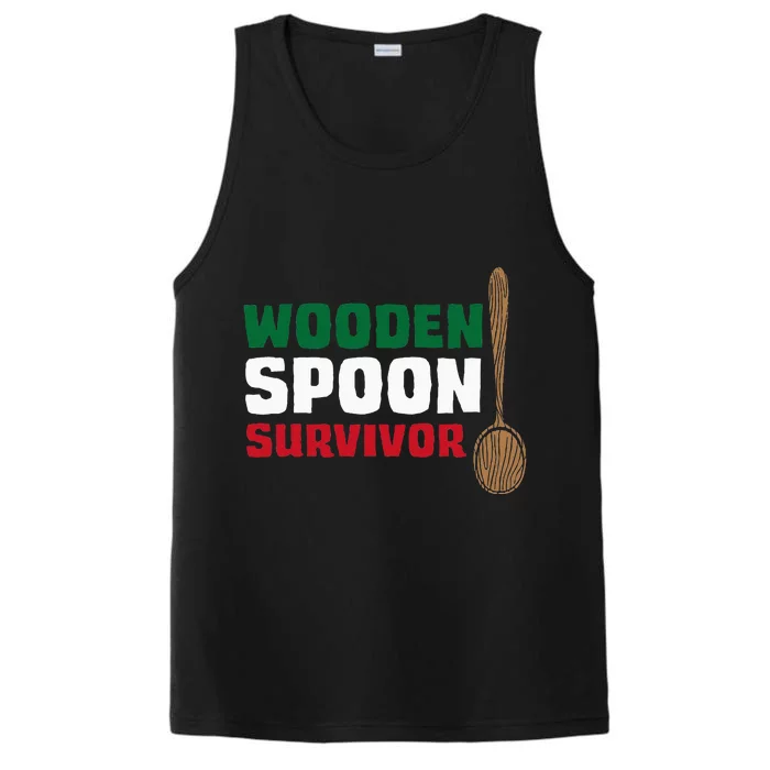 Wooden Spoon Survivor Italian Flag Performance Tank