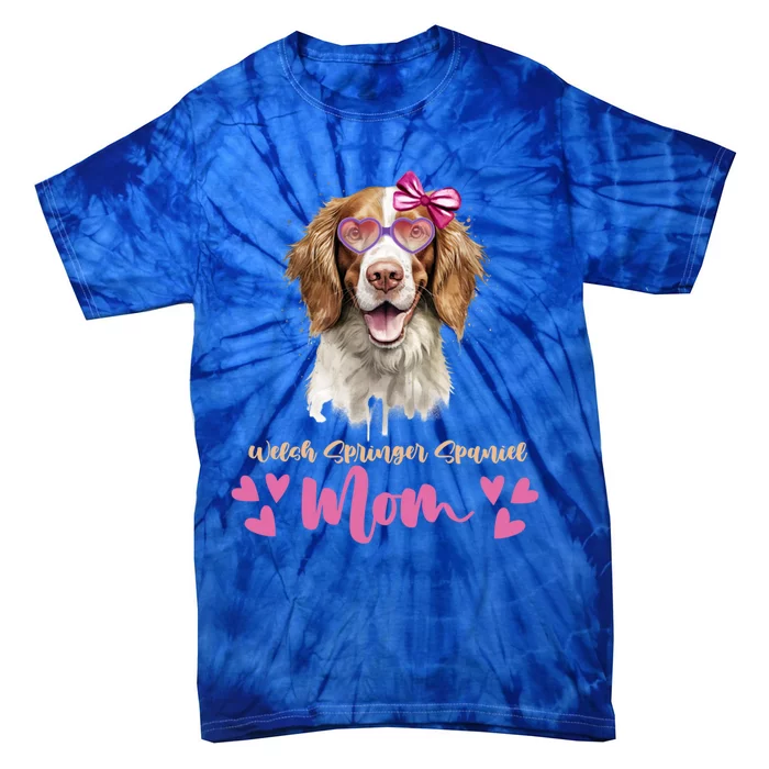 Welsh Springer Spaniel Dog Mom Mothers Day Lover Dog Gift Tie-Dye T-Shirt