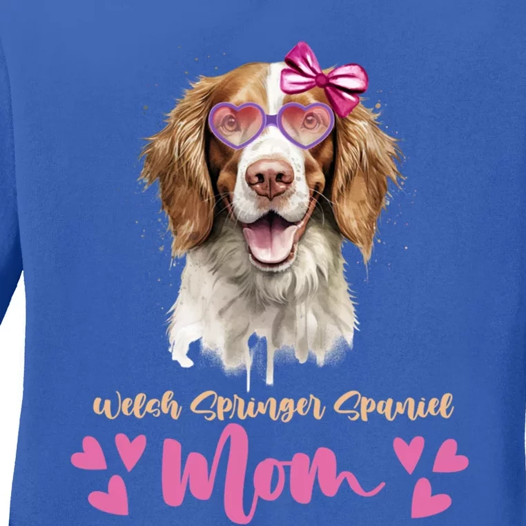 Welsh Springer Spaniel Dog Mom Mothers Day Lover Dog Gift Ladies Long Sleeve Shirt