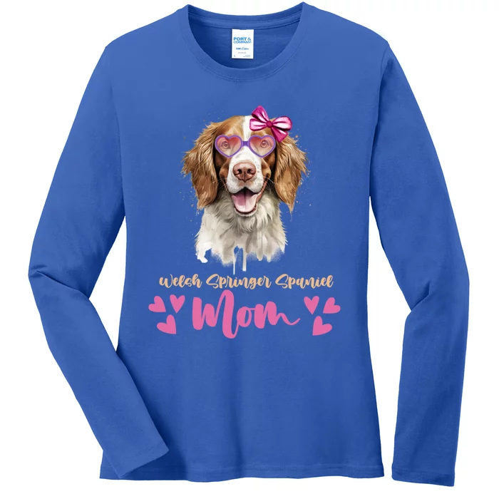 Welsh Springer Spaniel Dog Mom Mothers Day Lover Dog Gift Ladies Long Sleeve Shirt