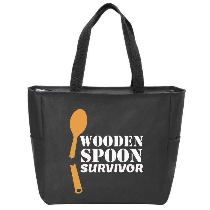 Wooden Spoon Survivor Italian Filipino Pride Zip Tote Bag