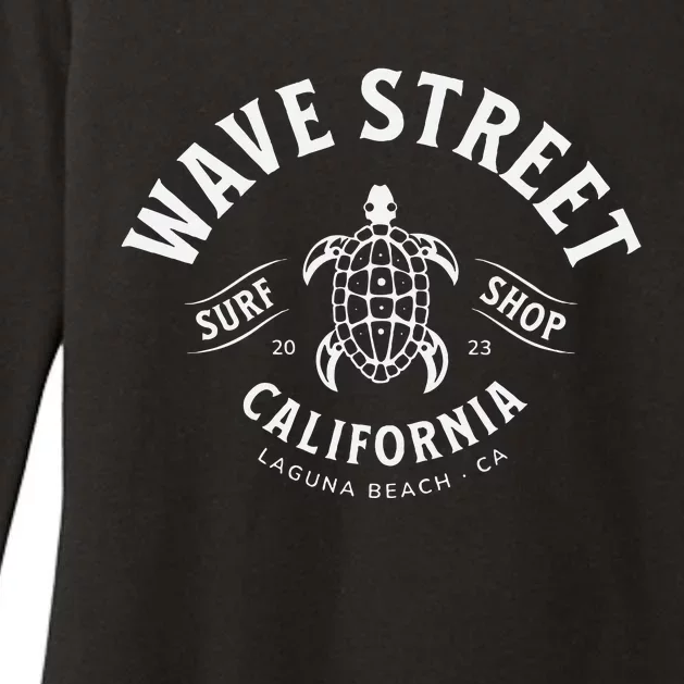 Wave Street Surf Shop Hawaiian Honu Turtle Womens CVC Long Sleeve Shirt