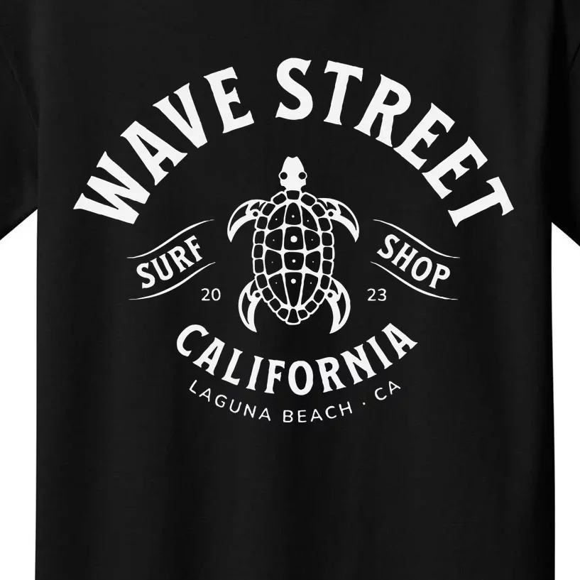 Wave Street Surf Shop Hawaiian Honu Turtle Kids T-Shirt