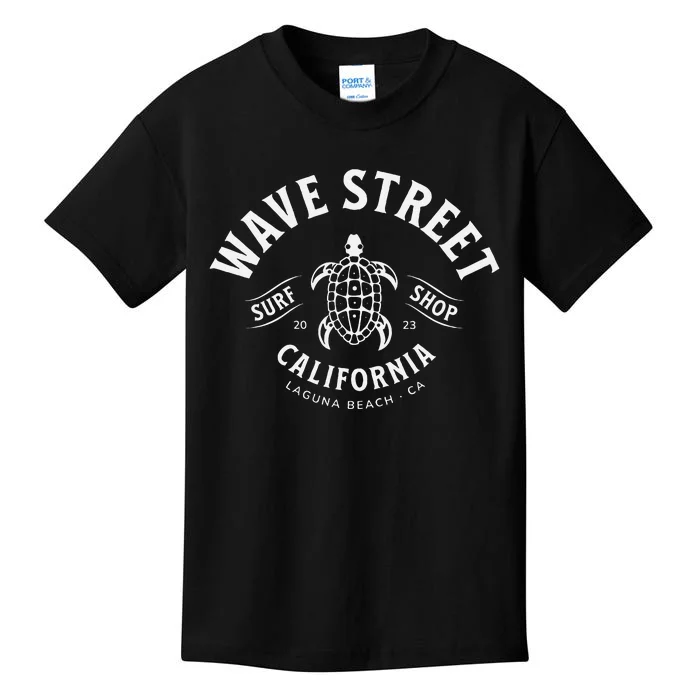 Wave Street Surf Shop Hawaiian Honu Turtle Kids T-Shirt