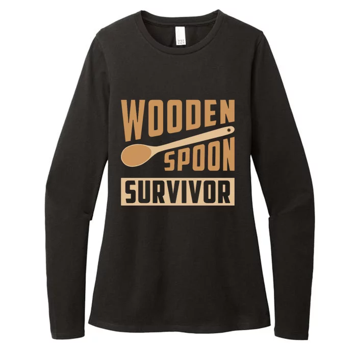 Wooden Spoon Survivor Funny Womens CVC Long Sleeve Shirt