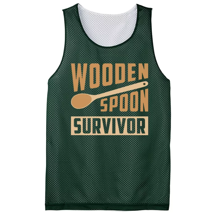 Wooden Spoon Survivor Funny Mesh Reversible Basketball Jersey Tank