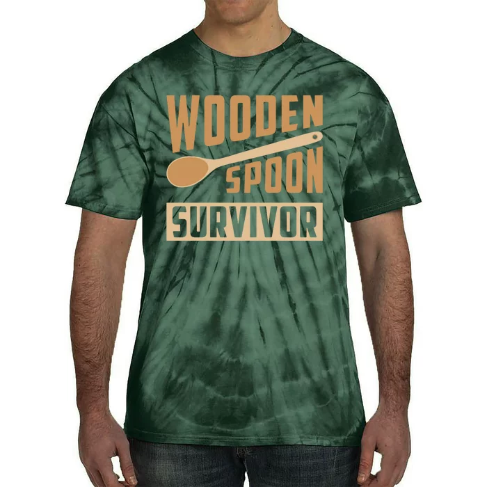 Wooden Spoon Survivor Funny Tie-Dye T-Shirt