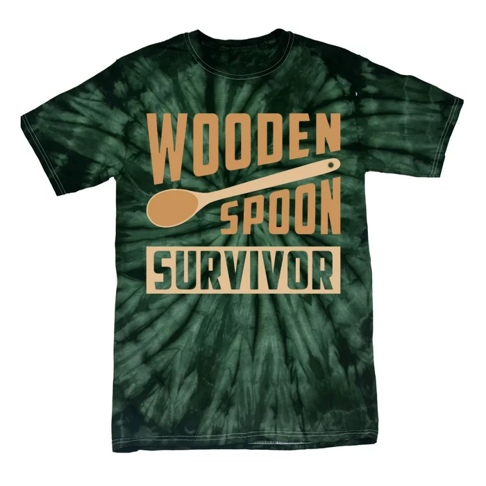 Wooden Spoon Survivor Funny Tie-Dye T-Shirt