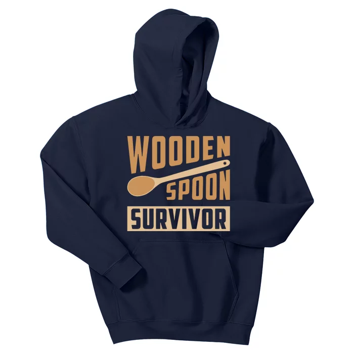 Wooden Spoon Survivor Funny Kids Hoodie