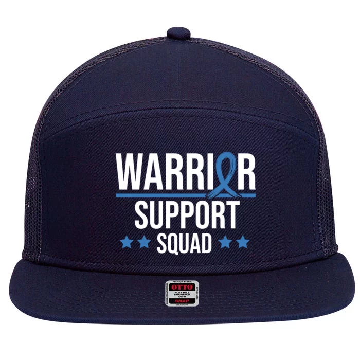 Warrior Support Squad Diabetes Awareness Gift 7 Panel Mesh Trucker Snapback Hat