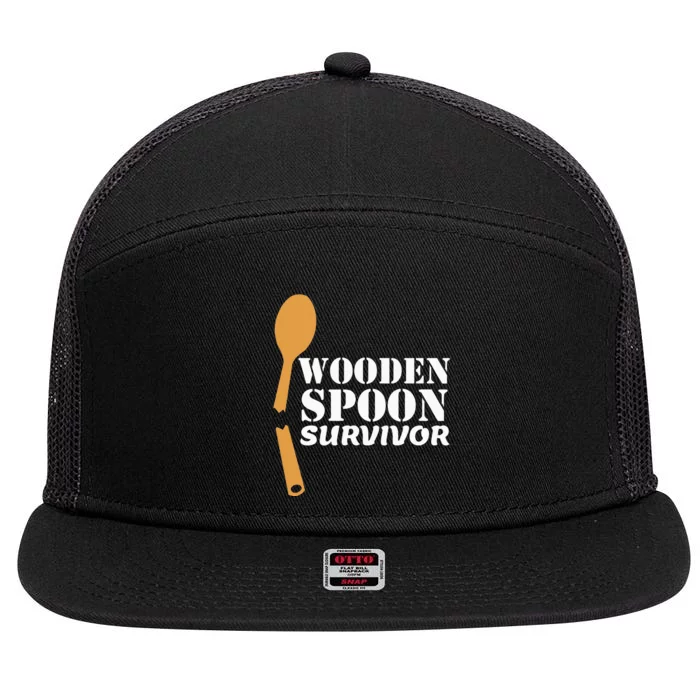 Wooden Spoon Survivor Italian Filipino Pride 7 Panel Mesh Trucker Snapback Hat