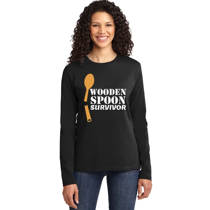 Wooden Spoon Survivor Italian Filipino Pride Ladies Long Sleeve Shirt