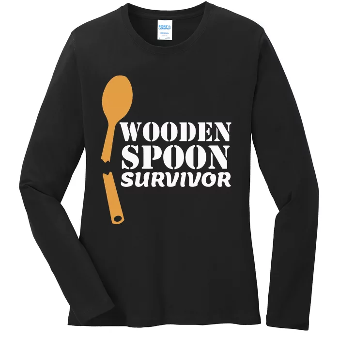 Wooden Spoon Survivor Italian Filipino Pride Ladies Long Sleeve Shirt