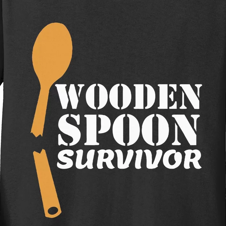 Wooden Spoon Survivor Italian Filipino Pride Kids Long Sleeve Shirt