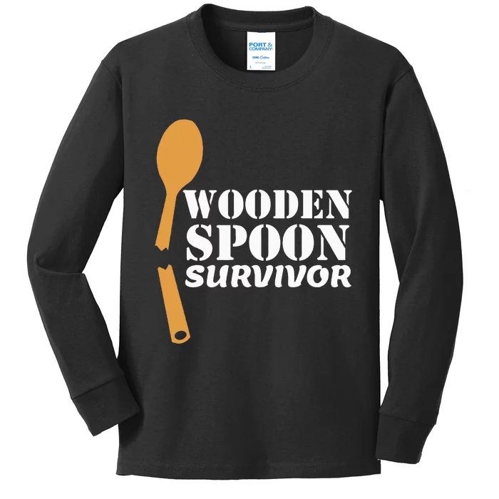 Wooden Spoon Survivor Italian Filipino Pride Kids Long Sleeve Shirt