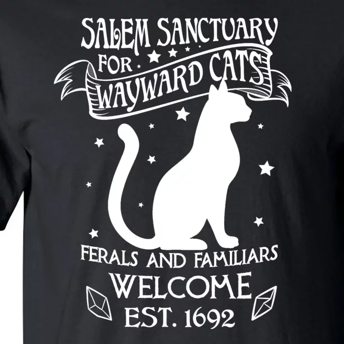 Witch Salem Sanctuary For Wayward Black Cats 1692 Gift Idea Tall T-Shirt