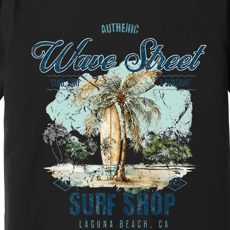 Wave Street Surf Shop Authentic Premium T-Shirt