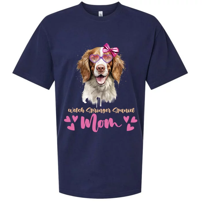 Welsh Springer Spaniel Dog Mom Mothers Day Lover Dog Funny Gift Sueded Cloud Jersey T-Shirt