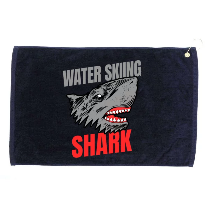 Water Skiing Shark Water Skier Gift Grommeted Golf Towel