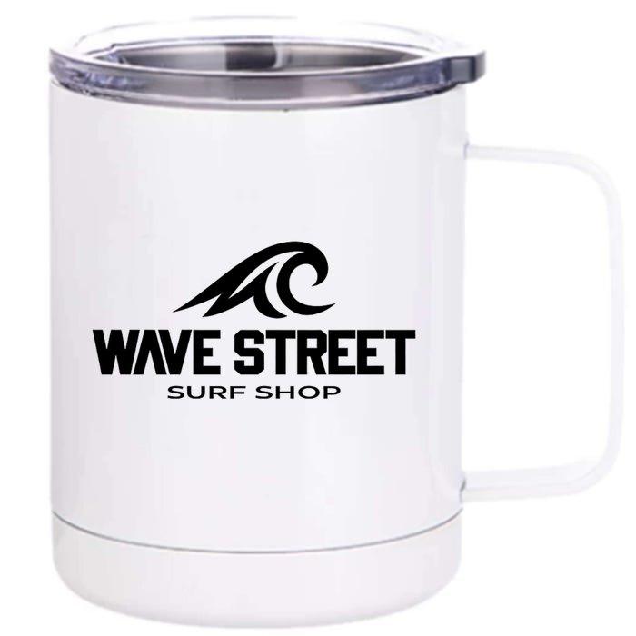 Wave Street Surf Vintage Beach Logo Front & Back 12oz Stainless Steel Tumbler Cup