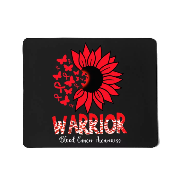 Warrior Survivor Support Red Ribbon Blood Cancer Awareness Mousepad