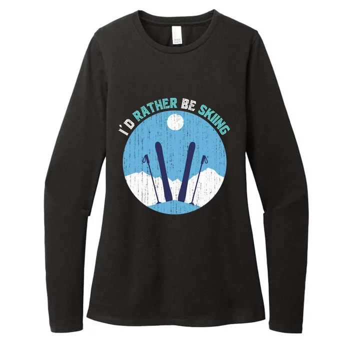 Winter Sport Skiing Lover Ski Instructor Funny Skier Ski Gift Womens CVC Long Sleeve Shirt