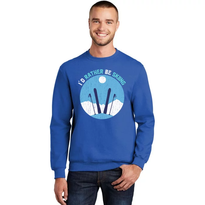 Winter Sport Skiing Lover Ski Instructor Funny Skier Ski Gift Tall Sweatshirt