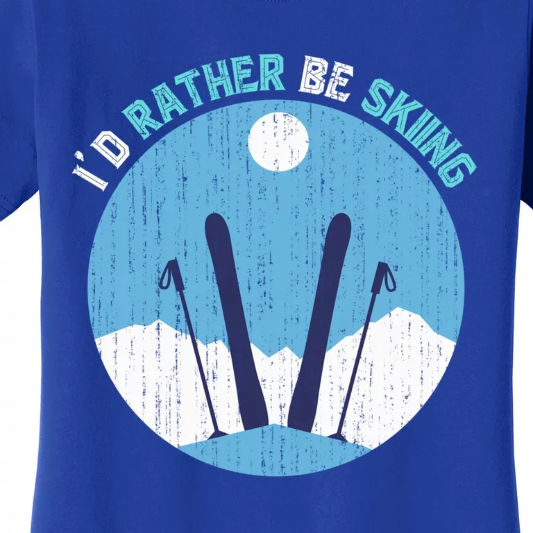 Winter Sport Skiing Lover Ski Instructor Funny Skier Ski Gift Women's T-Shirt